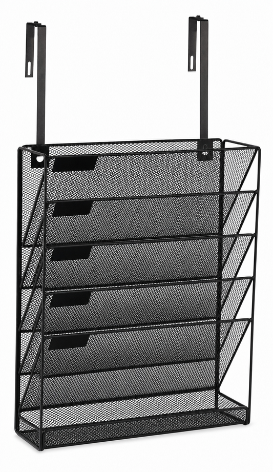 Tiered Mesh Desk Organizer - white background